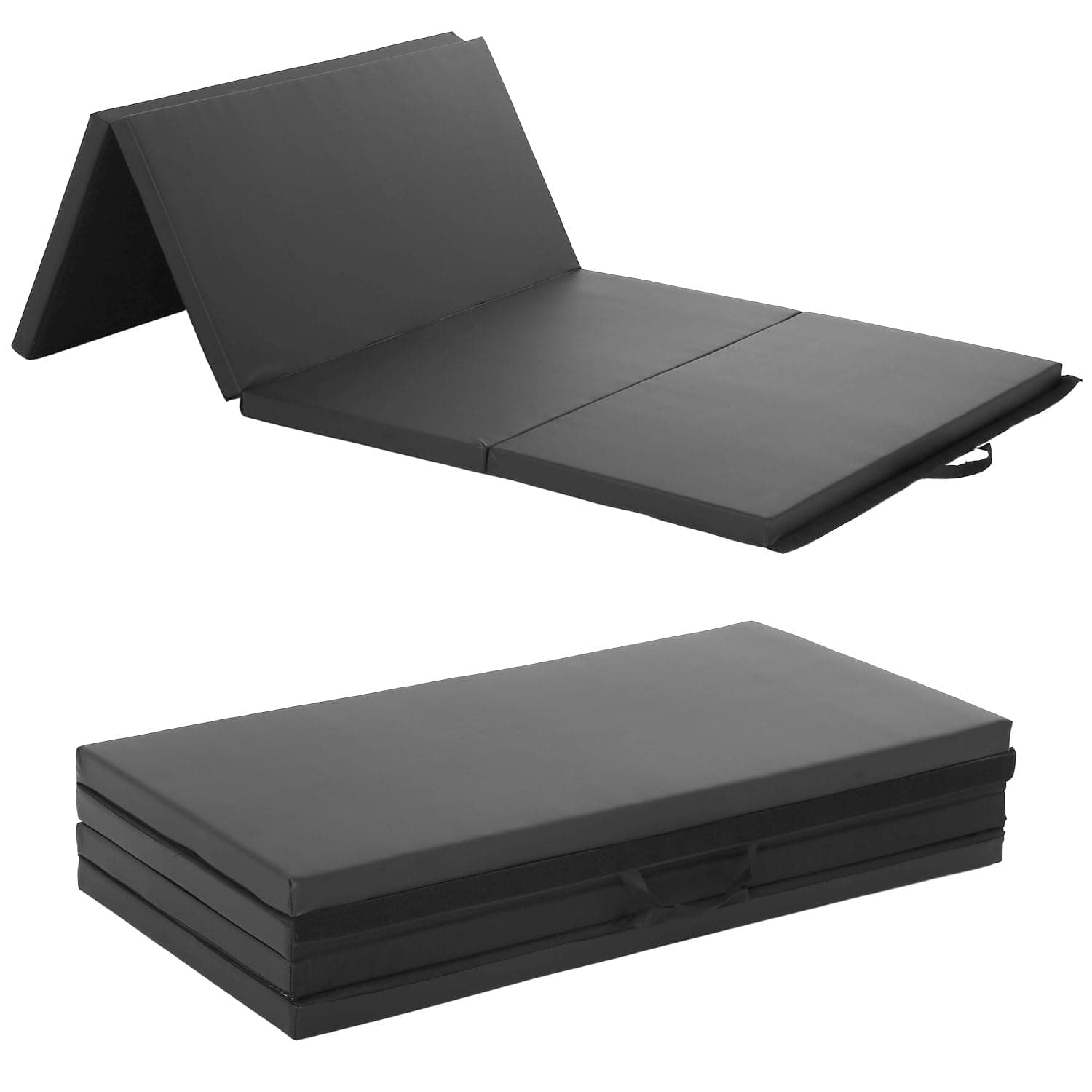 4 Pannel Folding Exercise Mat, 2 Inch Thick Gymnastics Mat 8’x4’, Gym Mat with Carrying Handles for MMA Yoga Stretching Gymnastics and Home Gym