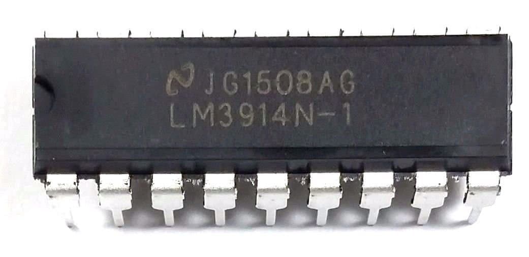 LM3914N-1 LM3914 Dot Bar-Graph Display Driver w/Regulated and programmable LED Current Drive eliminating ex resistors DIP-18 Breadboard-Friendly (Pack of 2)