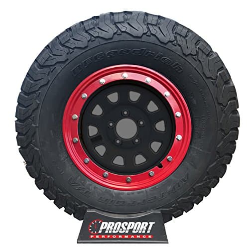 Simulated Fake BeadLock Hubcap Rings - 15" Red