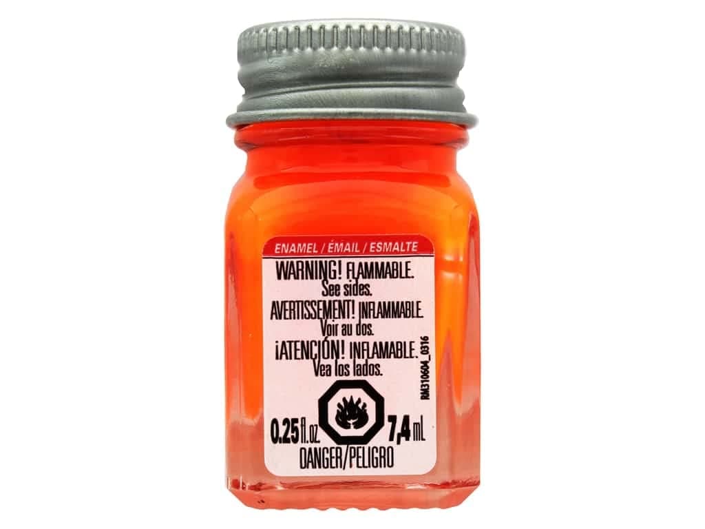 Testors Enamel Paint .25oz, Orange Fluorescent
