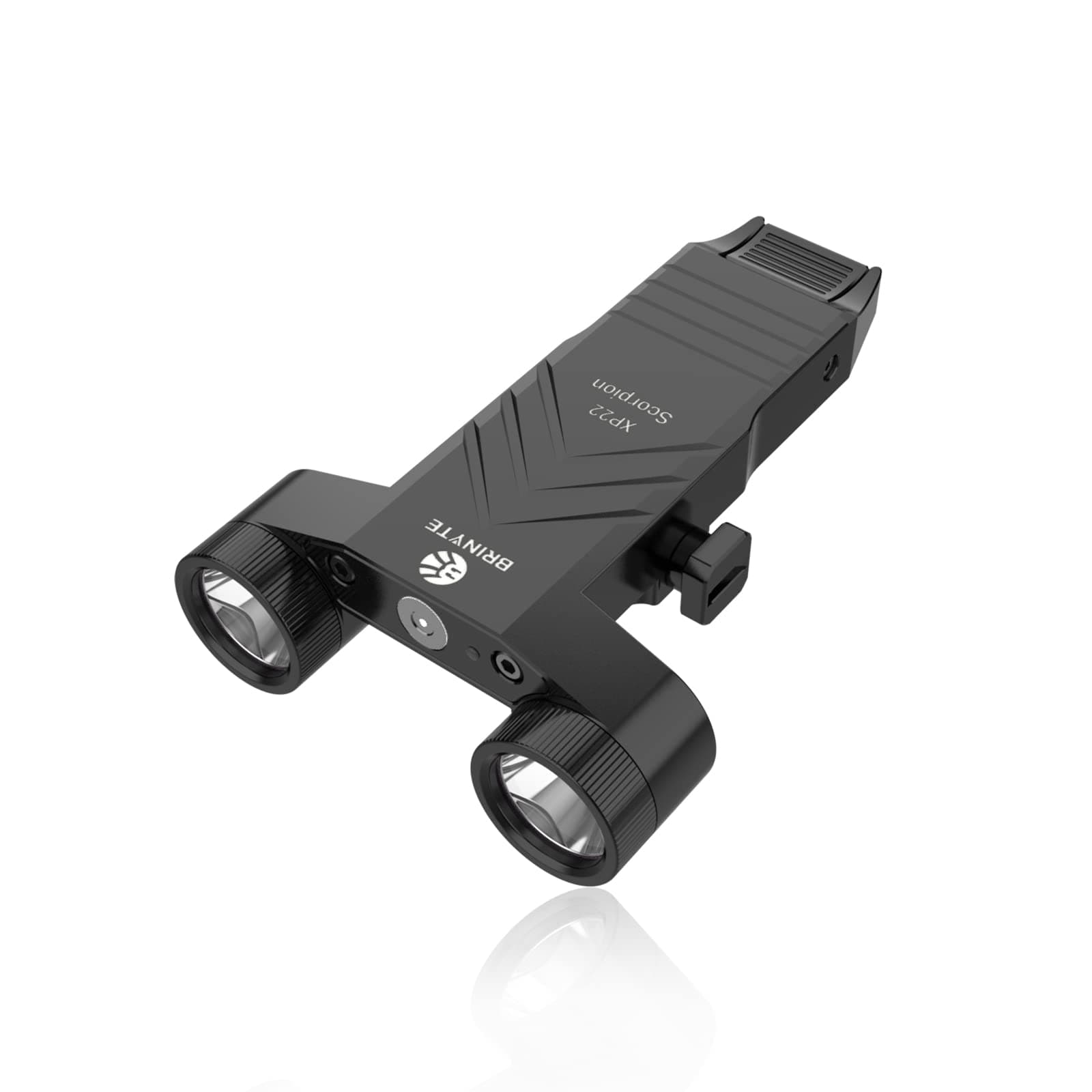 XP22 Dual-Head 1300 Lumens Tactical Flashlight, Magnetic Rechargeable Low Profile Compact Picatinny Flashlight with Strobe, for Outdoor Picatinny Rail, Black