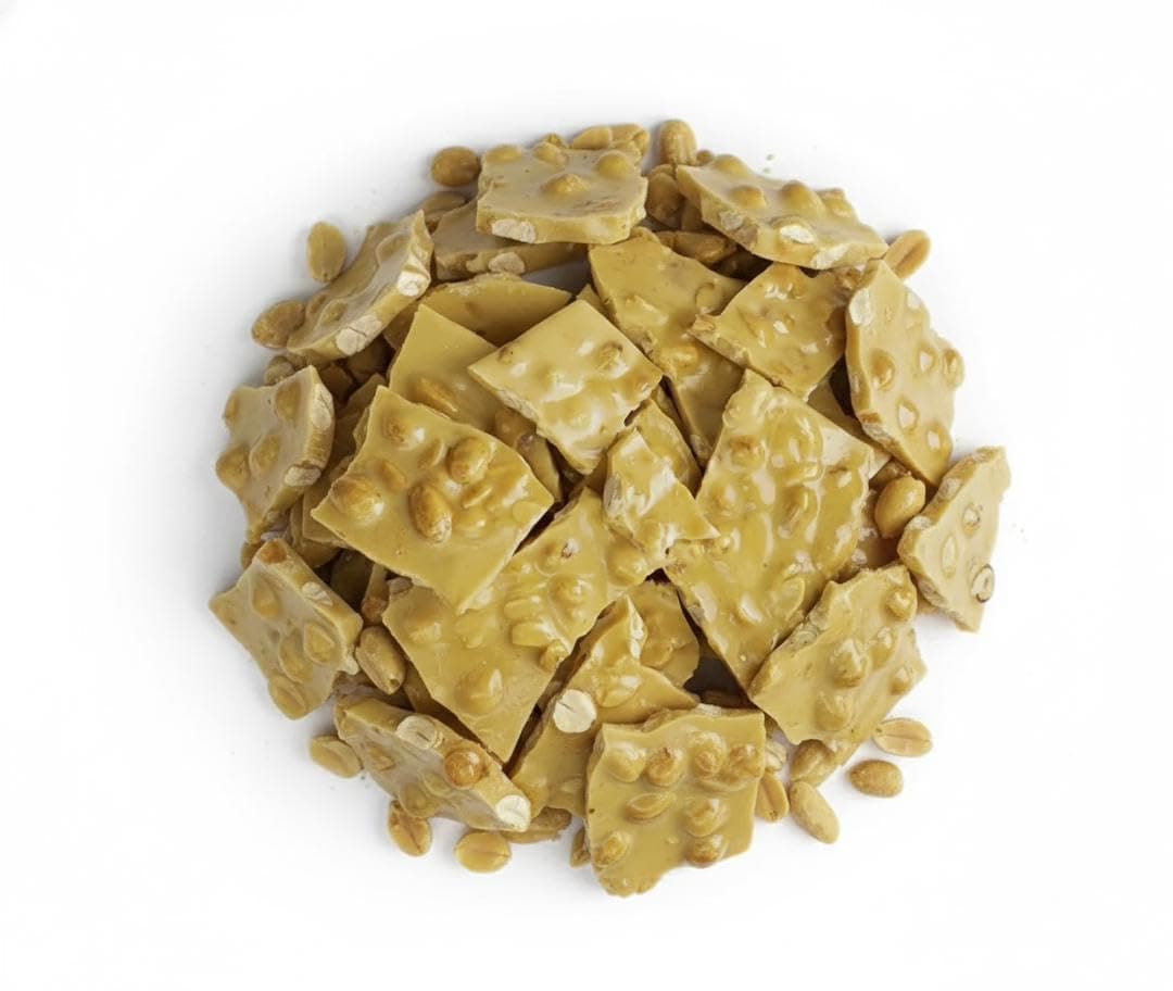 Old Fashioned Peanut Brittle Homemade Style Traditional Crunchy Peanut Candy, Buttery Sweet Classic Brittle, Bulk Candy Bag (1 Pound)