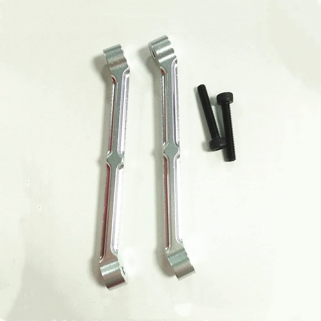 KingVal Replacement Alloy CNC Rear Shock Tower Support Brace RC Parts Compatible with Baja Rovan 5B 5T 5SC RC Truck CAR (Silver)
