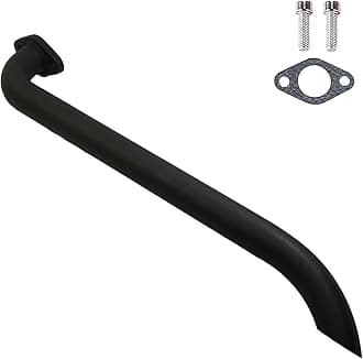 JMCHstore Header Pipe for Lifan 79cc/105cc Engine for Coleman B100 RB100, Hoverheart mb001, Mega Moto MMB80 MMB105, Phatmoto Gas Bike, Motovox MBX10 Orxyearth Dirt Kids Mini Bike MMK80 Go Kart (Black)