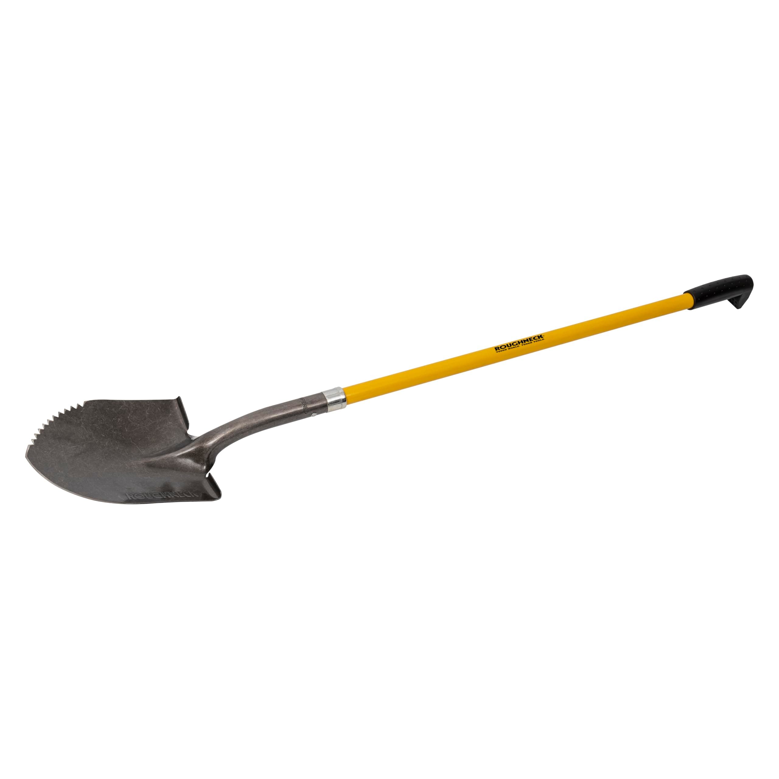 Roughneck ROU68044 Long Handled Serrated Edge Shovel,Yellow & Black,1460mm/57½"