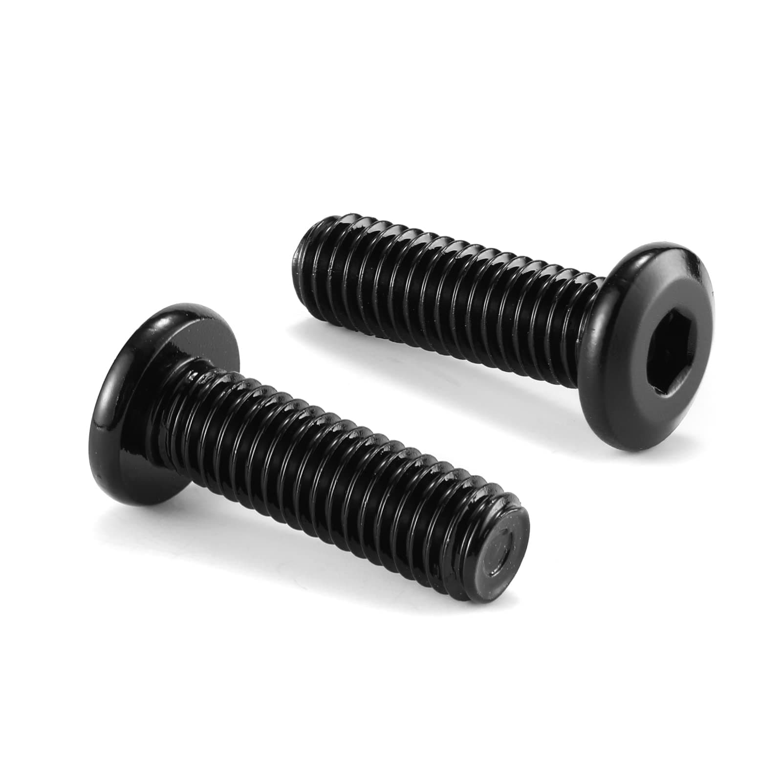 M6 x 25mm 10Pcs Flat Head Hex Socket Cap Screws Bolts, 304 Stainless Steel 18-8, Full Thread, Black Oxide by SG TZH (with Hex Spanner)