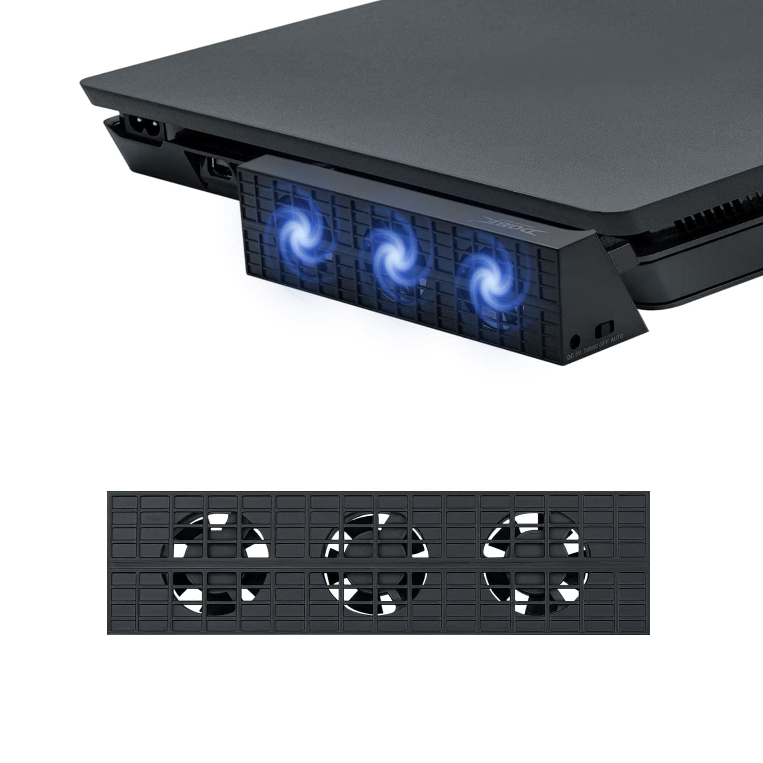 Dobe Intelligent External Auto Temperature Control 3-Fan Cooling Fan Cooler for PS4 Slim Gaming Console (NOT for PS4 or PS4 Pro)