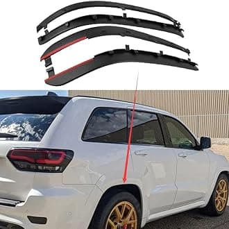 Retromotor 4PCS Fender Wheel Arch Flares Mudguard Front Rear Extensions for 2014-2020 Jeep Grand Cherokee Wide Wheel Version 2015 2016 2017 2018 2019 OEM 1XA30RXFAB 1XA31RXFAB 1WQ46RXFAB 1WQ47RXFAB