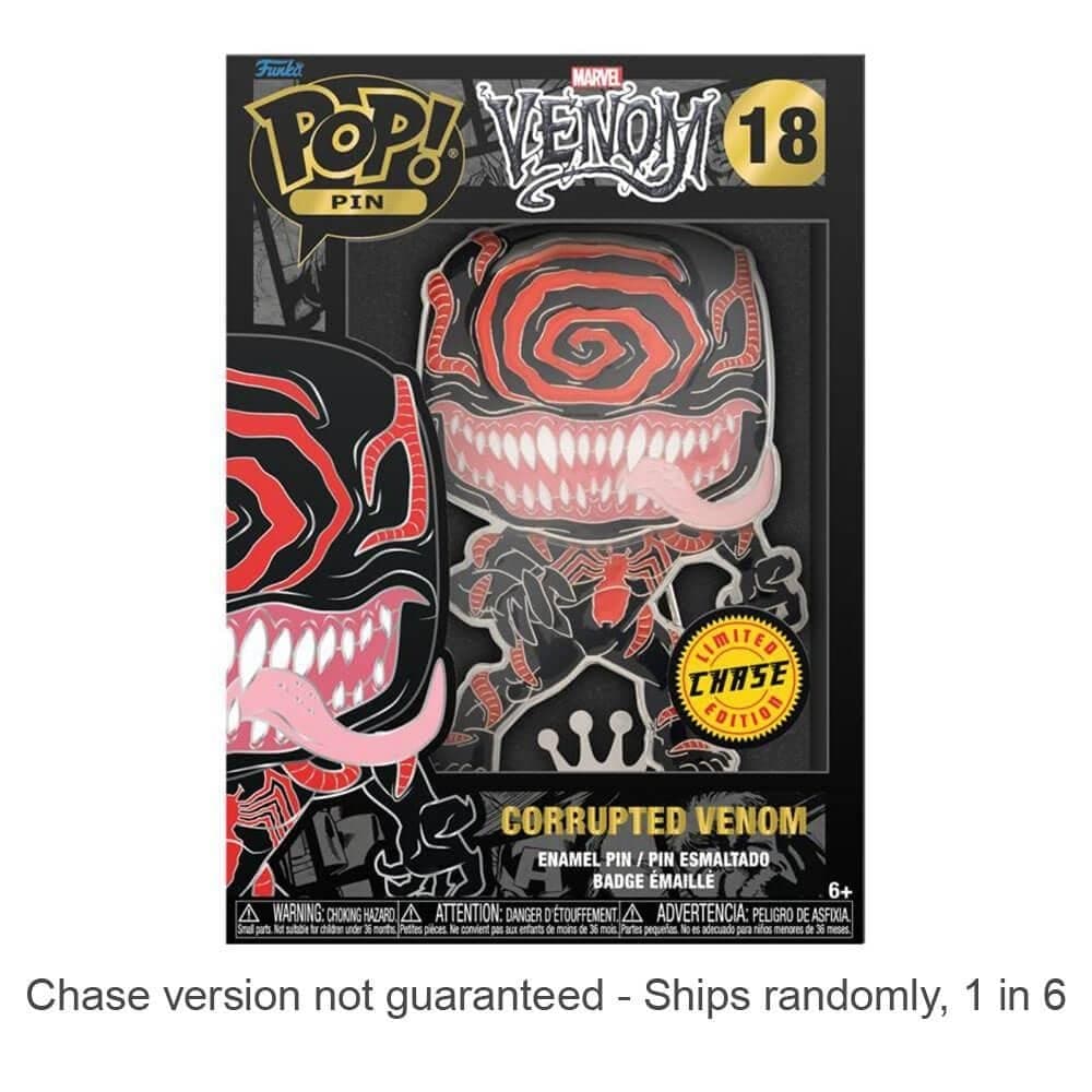 Funko Loungefly POP! Large Enamel Pin MARVEL: VENOM CORRUPTED - Venom - Marvel Comics Enamel Pins - Cute Collectable Novelty Brooch - For Backpacks & Bags - Gift Idea - Official Merchandise