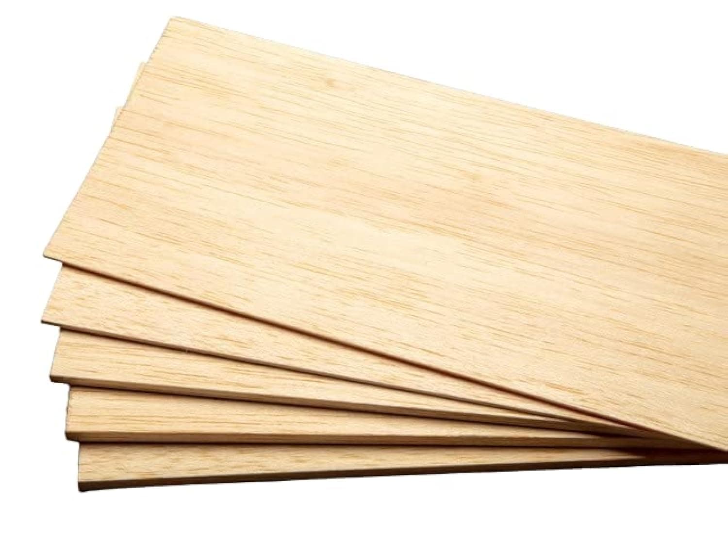 BINOS Balsa Wood Sheets (12" x 4" x 1/16", Pack of 50), Model Grade Hobby Craft Balsa Wood Thin Plank, Perfect for Modeling, Crafts, Hobbies, Laser, Wood Burning, Glider Airplanes
