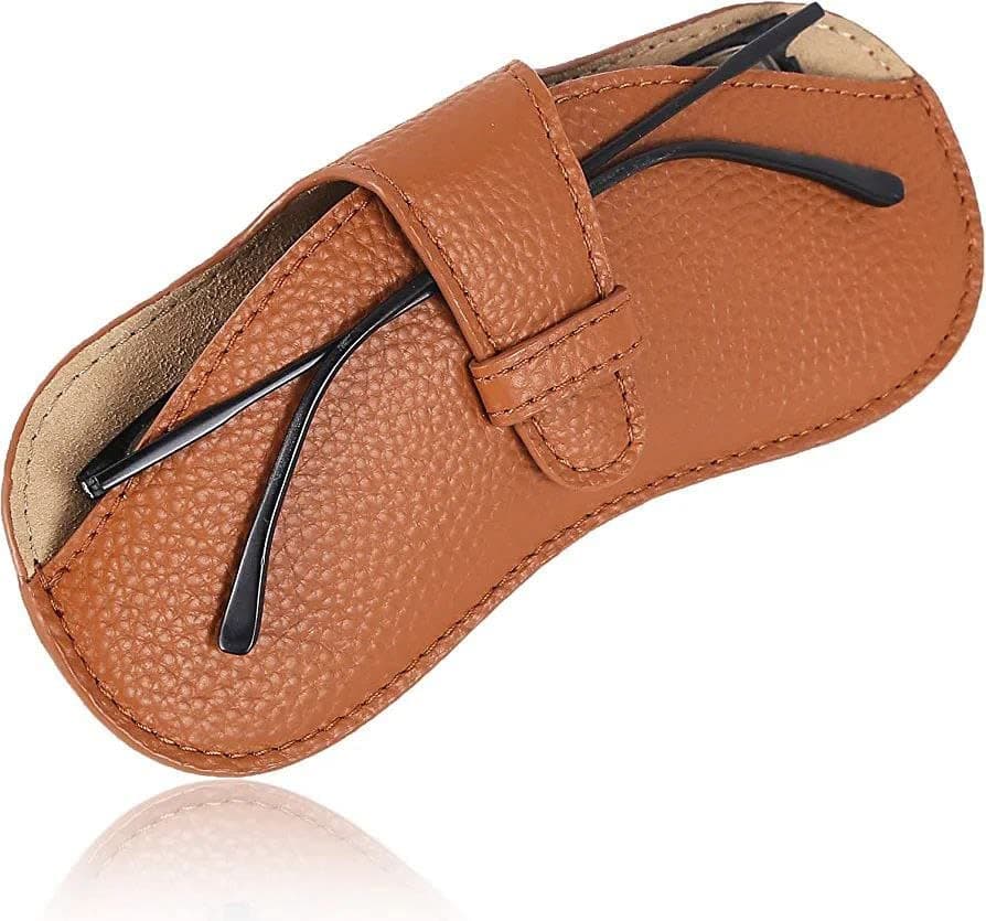 KBZONESunglasses Handmade Eyewear Case Button Eyewear Case Artificial Leather Hook Cases,Cover,Pouch Box For Eyewear, Sunglasses, Spectacles & Goggles For Men & Women.