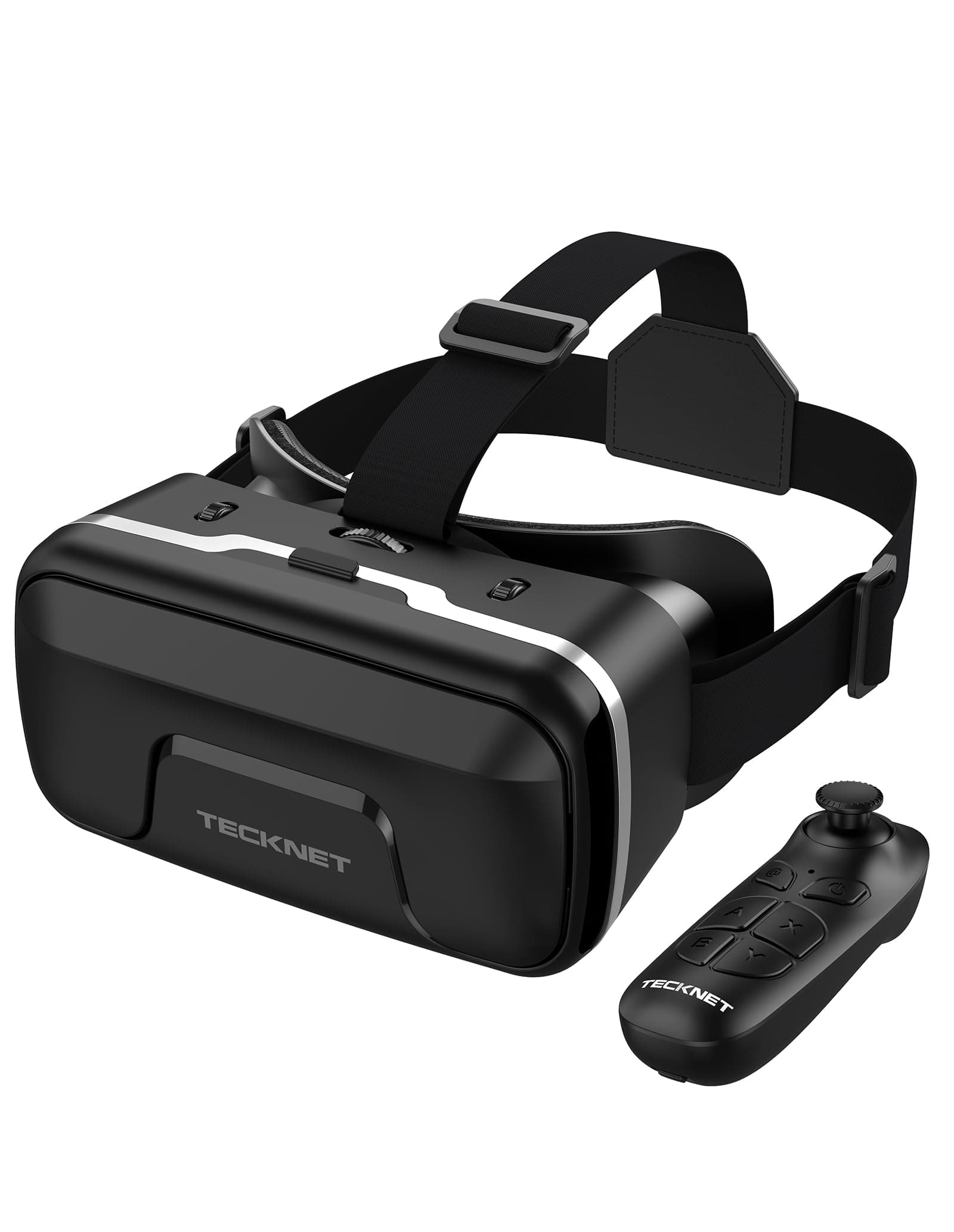 VR Headset for Phone with Bluetooth Controller, 4.7-7.2" VR Headsets with HD 110°FOV Anti-Blue Light Lenses & Adjustable Gears, 3D VR Headset for Kids Compatible iPhone Samsung Android