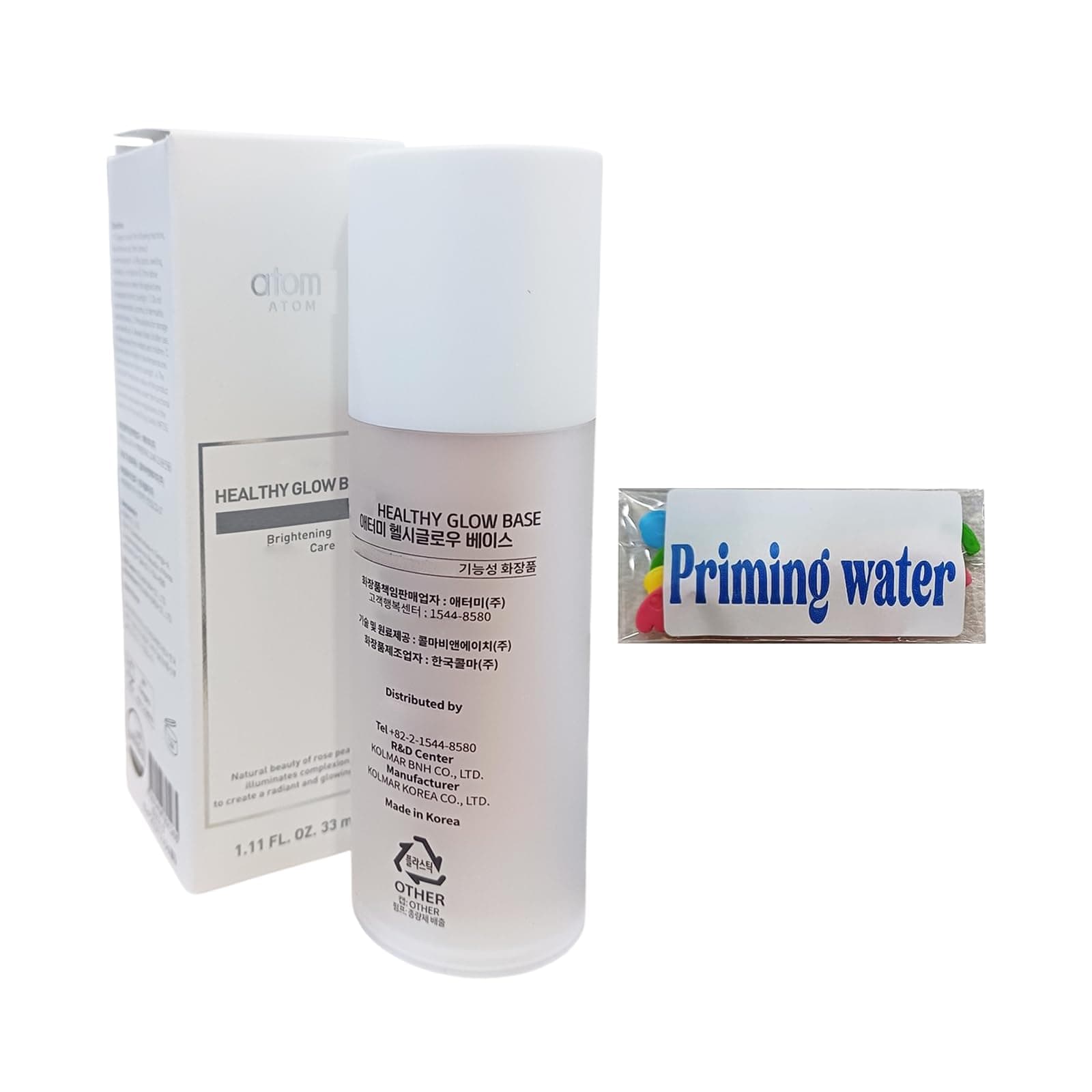 Subtle glow creation, vibrant daily make up, for a.t.o.m.y Healthy Glow Base 1.11 FL.OZ. / 33ml