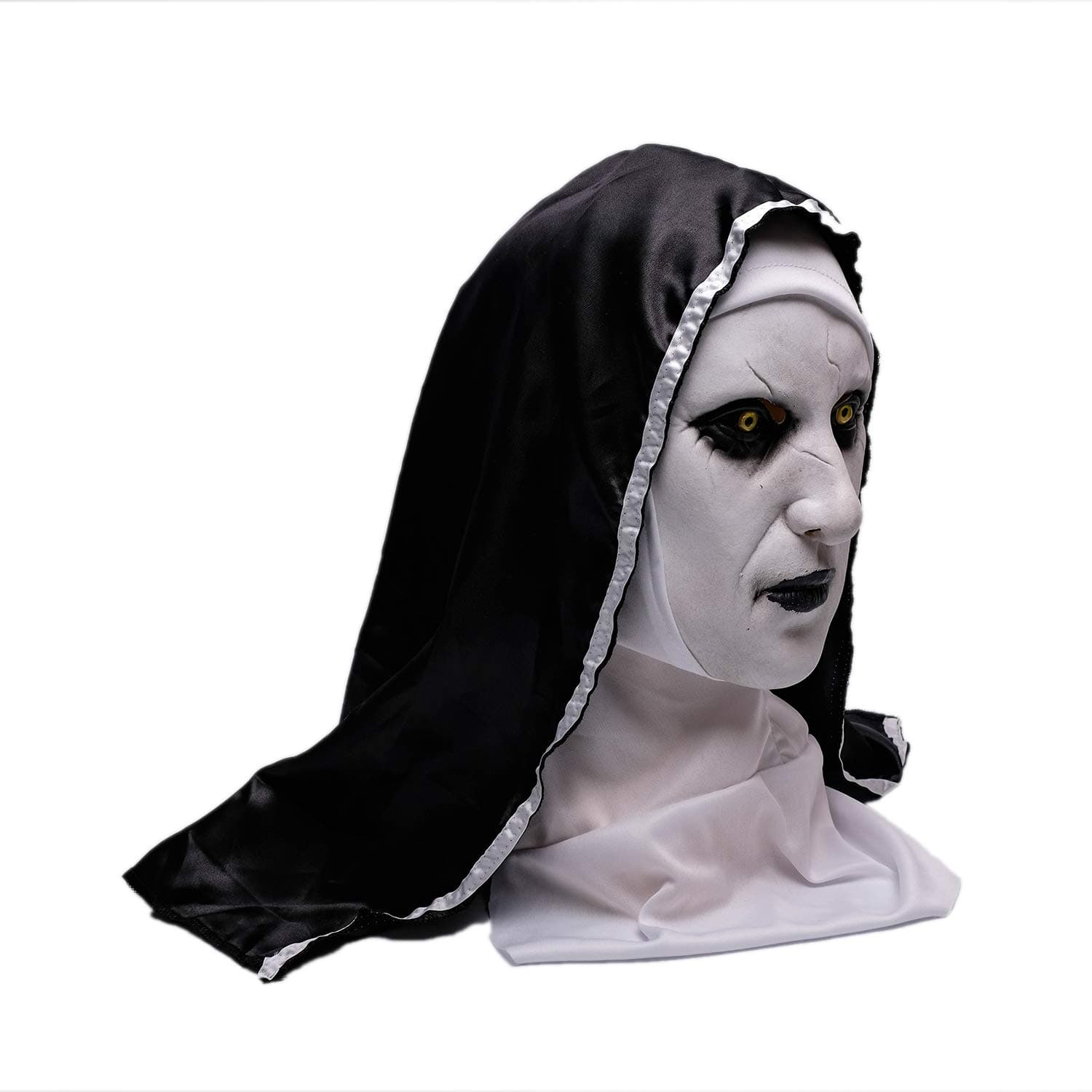 Nun Scary Halloween Mask, The Nun Creepiest Latex Full Head Mask Evil Spirit Demon Gothic Supernatural horror Halloween Party Costume