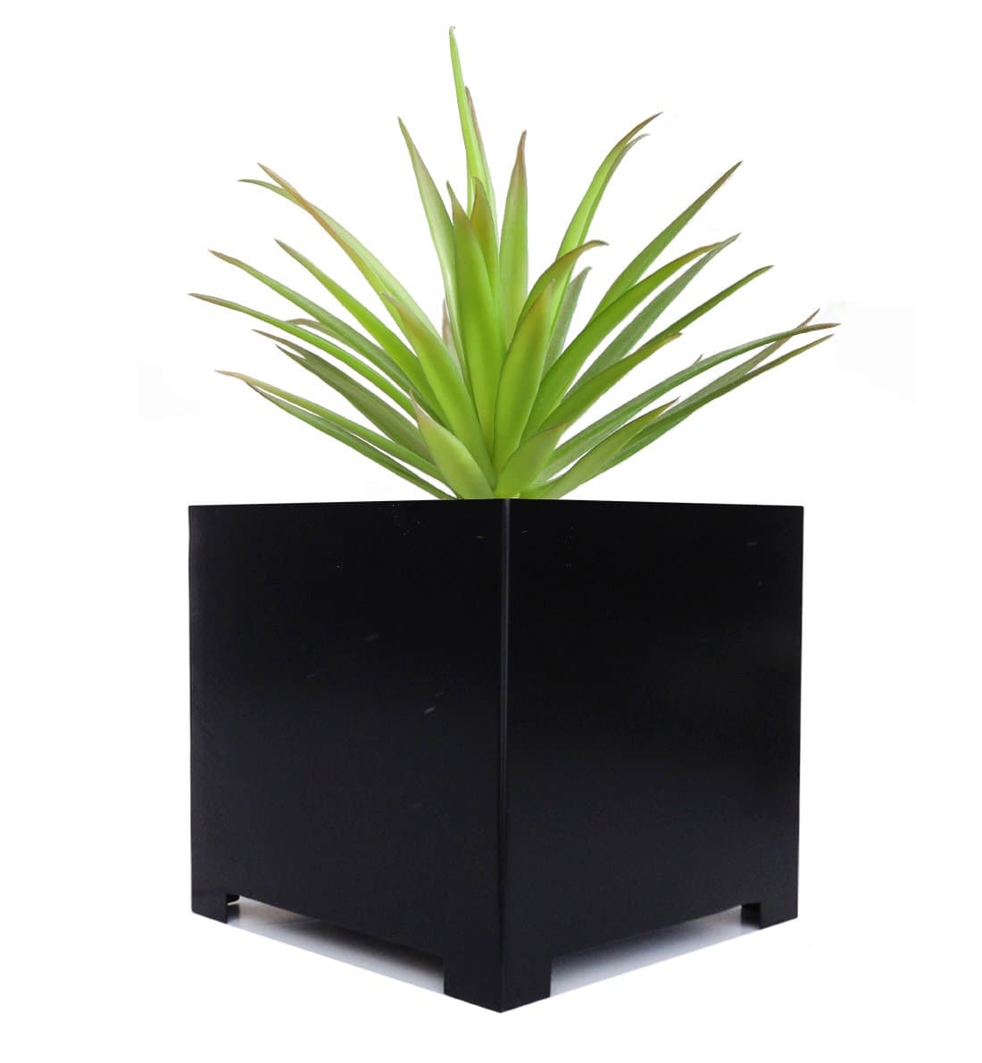 Alora Cube Planter - 18" L x 18" W x 18" H - Color: Black - Galvanized Steel - Indoor/Outdoor - Residential/Commercial - Large, Square Modern Planter Box - NMN Designs