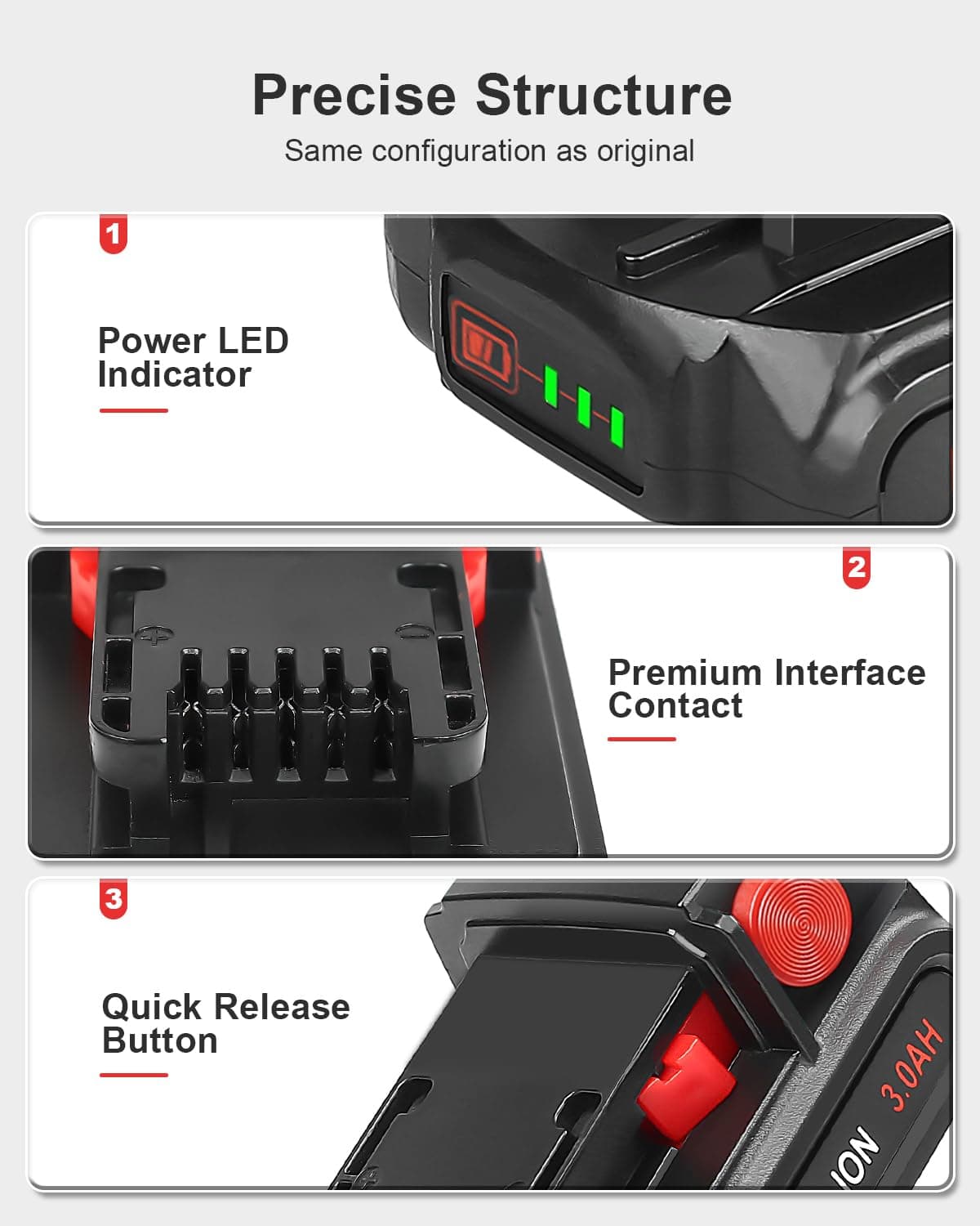 Replacement for Milwaukee M-18 battery with charger