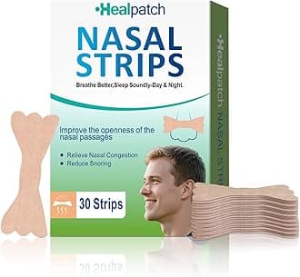 Nasal Strips for Snoring & Breathing Relief | Nose Tape for Nasal Congestion Relief | Effective Nose Strips to Open Airway, Improve Sleep & Anti Snoring (30 Packs)