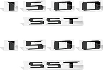 1500 SST Hood Emblem Overlay Decal Stickers - 2025 Ram 1500 Bighorn, Laramie and Warlock w/3.0 I6 Hurricane (Color: Gloss Black)