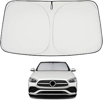 Proadsy Front Windshield Sun Shade Foldable Sunshade Protector Custom Fit 2015-2021 C Class Accessories 2026 Upgrade
