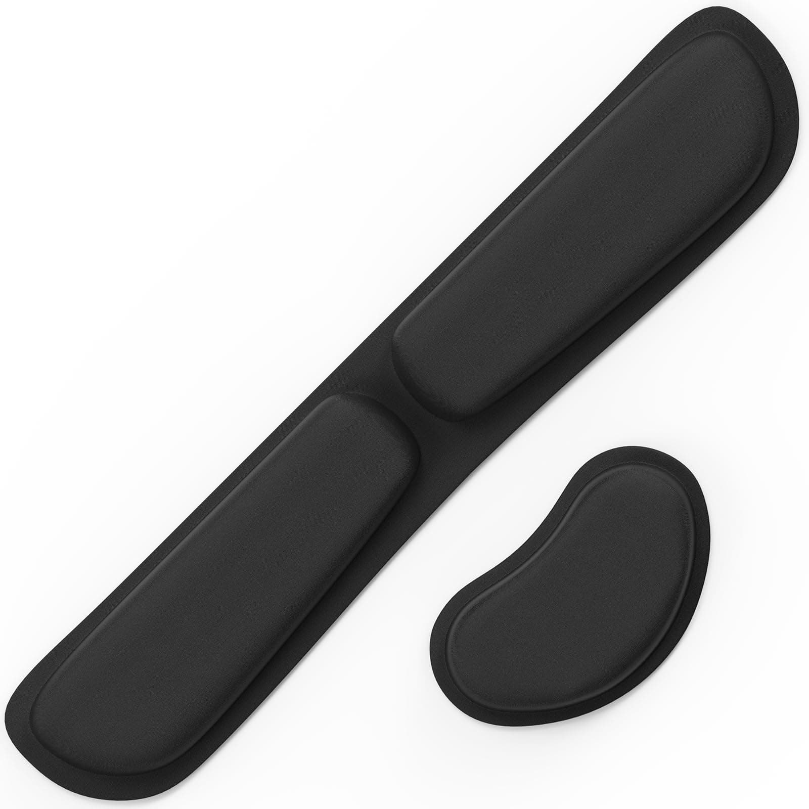 Keyboard Wrist Rest Mouse Pad, Mouse Mat Keyboard Wrist Support Pad Set, Ergonomic Wrist Cushion Support with Memory Foam Wrist Support for Computer Laptop Working Gaming