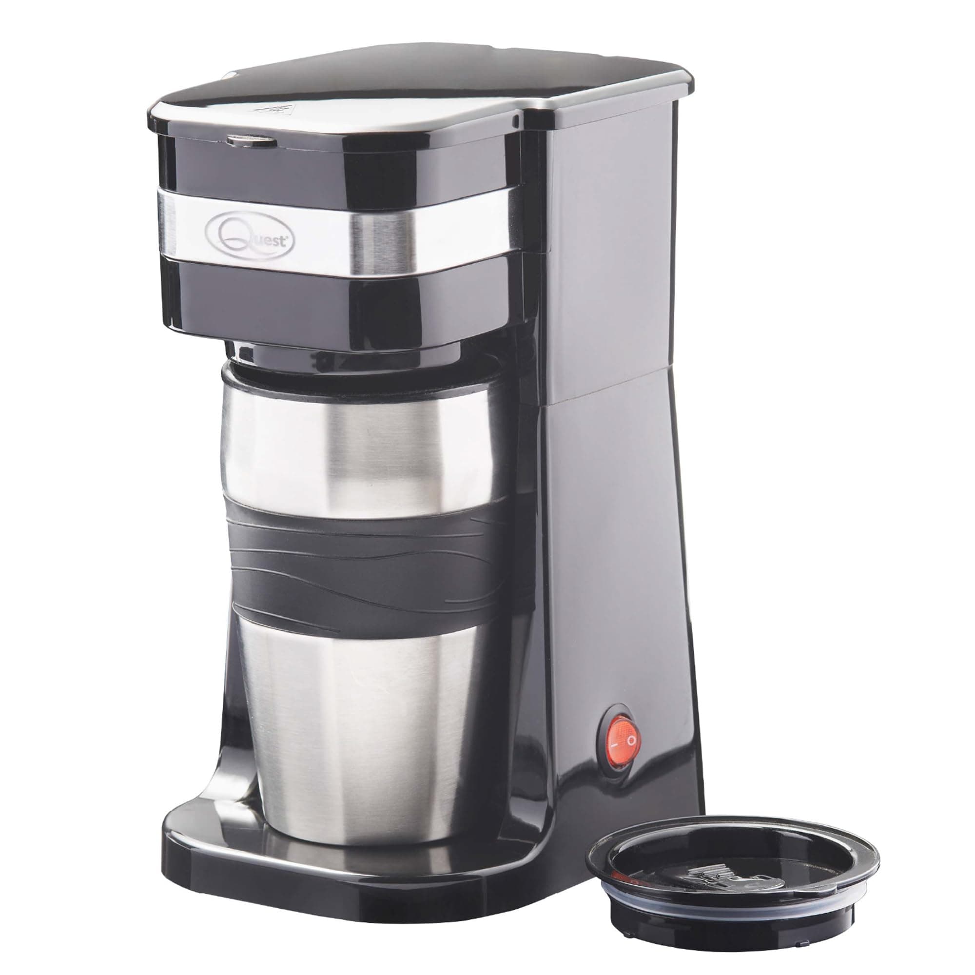 35189 Filter Coffee Machine/Portable Travel Filter Coffee Maker / 420ml Capacity/Thermal Travel Mug Included/Works with Ground Coffee & Coffee Pods/Instant Espresso & More