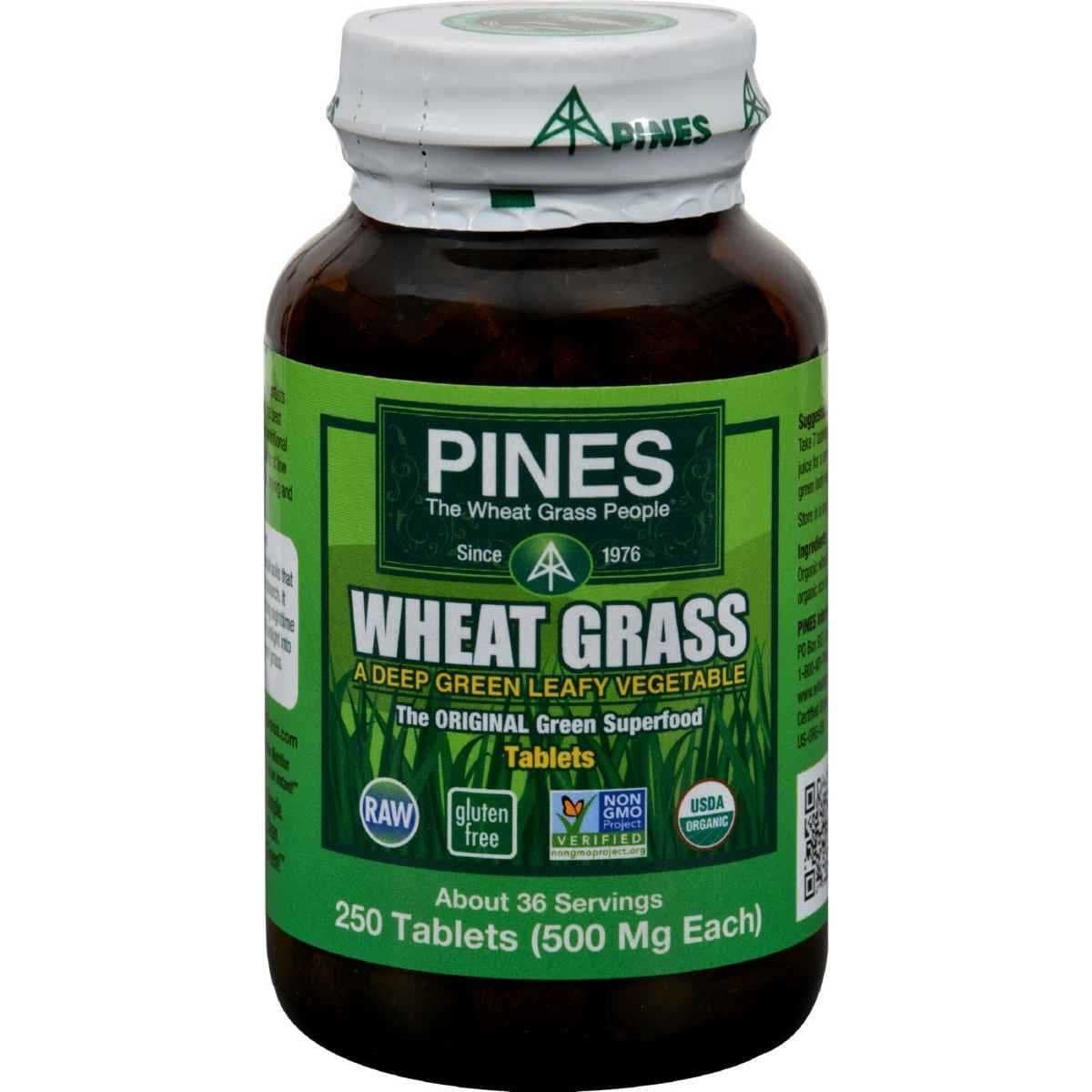 Pines Wheat Grass Wheat Grass, 500 MG, 250 Tabs (Pack of 1)