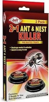 FERRIS | 2pk Ant Killer Bait Station Destroys Ants and their Nests | Ant Traps used Indoors, Kills Ant Colonies Use at Home & Garden | Strongest Control System - Clean and Easy to Use, Creates No Mess