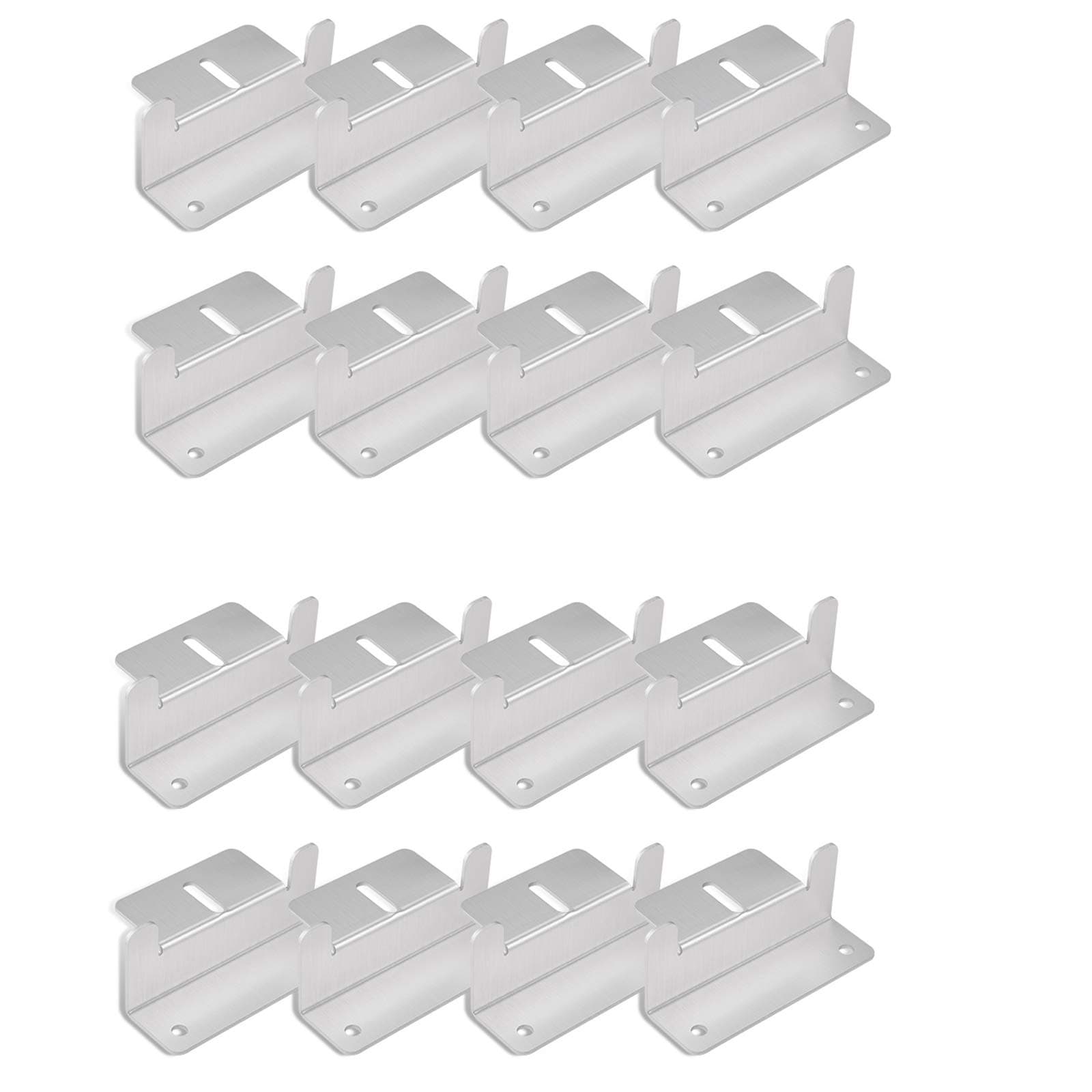 BougeRV 16 Units Solar Panel Mounting Bracket Kits, Solar Panel mounting z Brackets, RV Solar Panel mounting Brackets for Solar Panel, Supporting for RV, Roof, Boat, Off-Grid