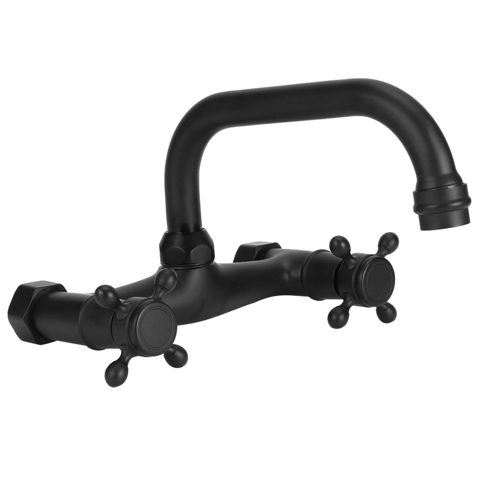 Hot Cold Water Mixer Tap Wall Mounted Eco‑Friendly Rust‑Resistant Mixer Tap Faucet Bath(A Small Five Links)