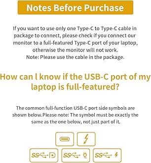 Laptop Screen Extender - 14 Inch Triple Portable Monitor IPS FHD 1080P 3-Type-C External Screen with Windows Mac Travel Work for Laptops Compatible, Fits 14"-16.5" Laptops