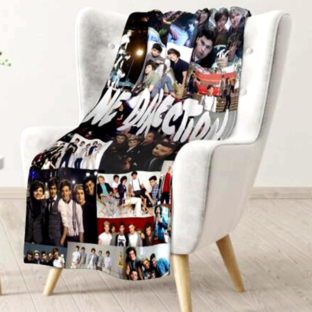 SSTREE Direction1 Blankets 10th Anniversary Classic Soft Flannel Throws Comfortable Warm Fleece Blanket for Sofa Printed Blanket 50X40 Inch (Styles -1)