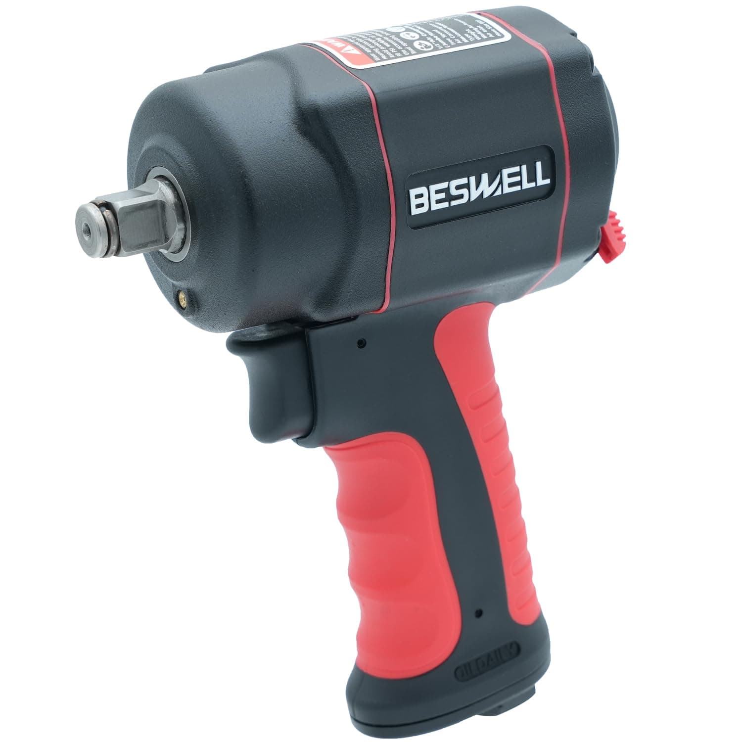 – BESWELL-885 Ft.lbs Max Loosen Torque 1/2" Stubby Size Jumbo Hammer Air Impact Wrench-BW-112B3N