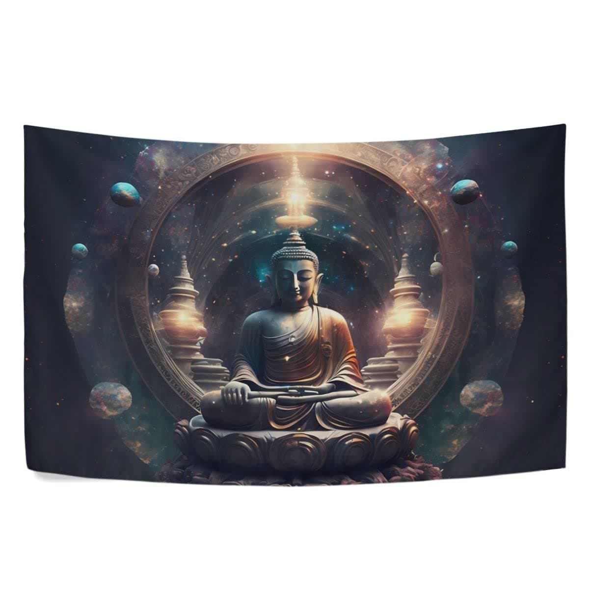 enpap Buddhist Religious Belief Tapestry Aesthetics Multiple Classic Elements Retro Personalized Wall Hanging Bedroom Living Room Dormitory Decor 80 x 60 Inch