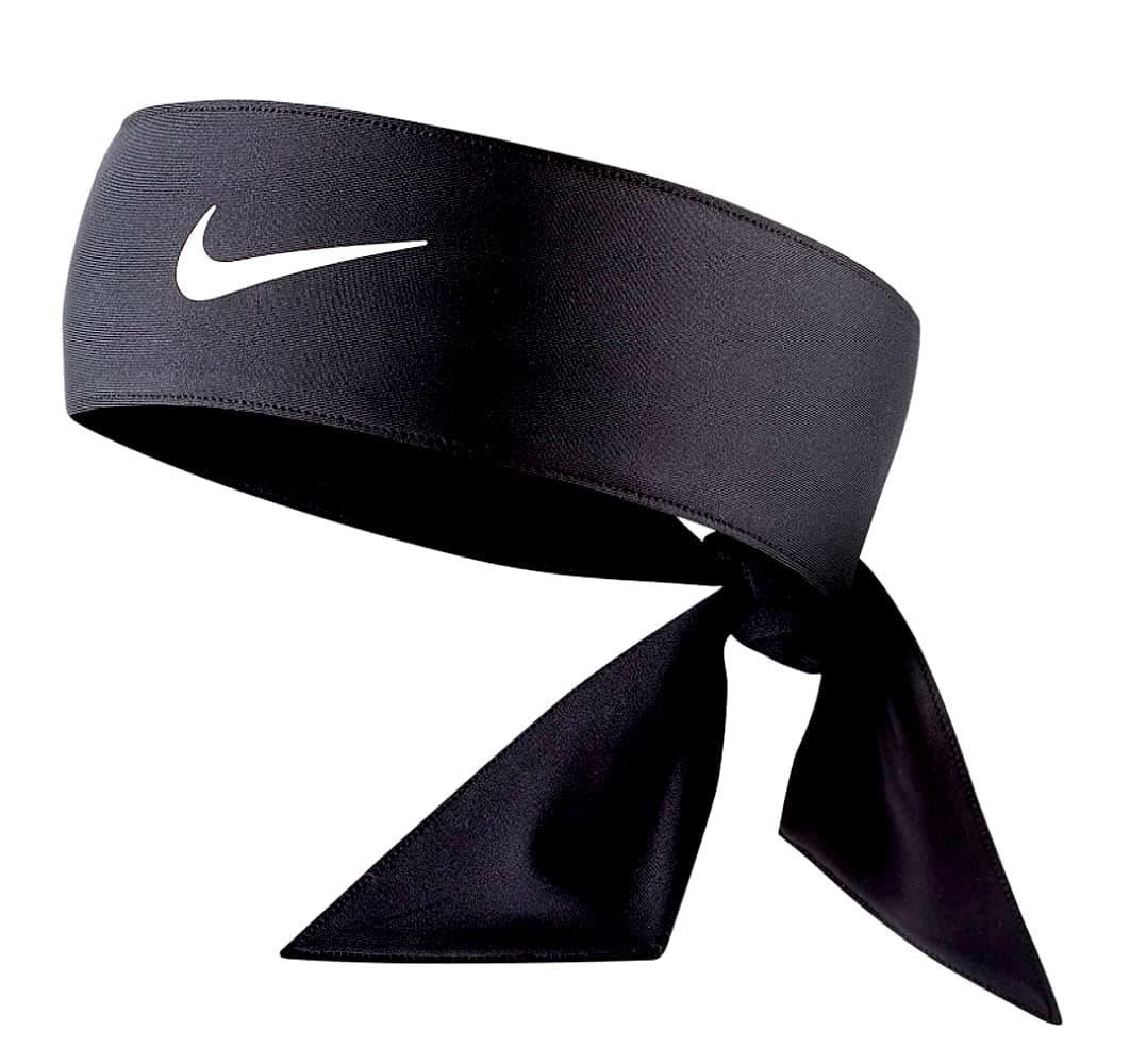 NIKE Dri-Fit Head Tie 2.0 (One Size Fits Most, Black/White)