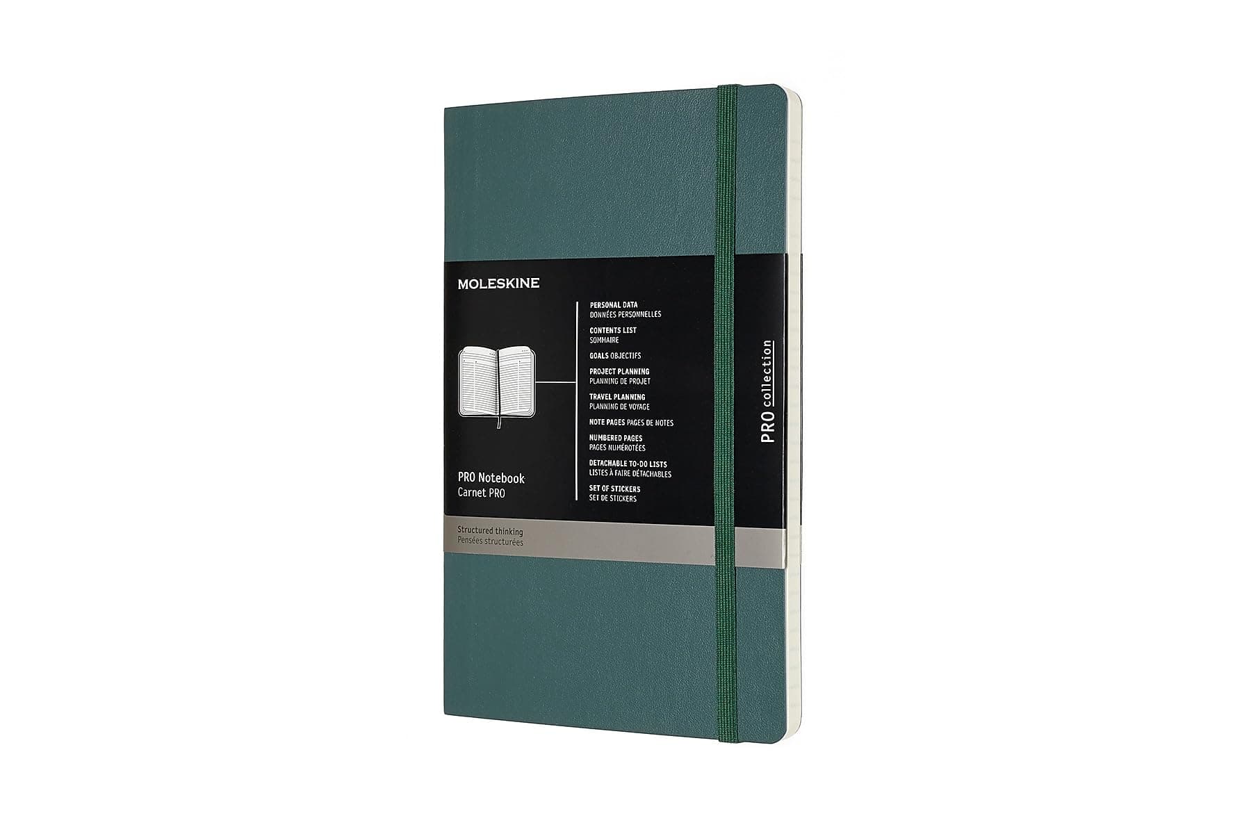 Professional Notebook, Large, Forest Green, Soft Cover (5 x 8.25)