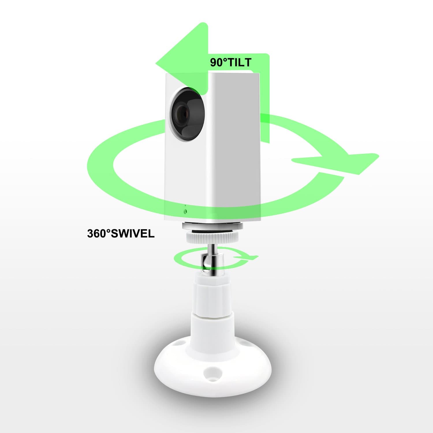 Wall Mount for Wyze Cam Pan Security Camera with 26FT Charging Cable, Wyze Cam Pan Mounting Kit Including Charging and Data Sync Cord, 360 Degree Adjustable Ceiling Mount, and 30 Wire Clips