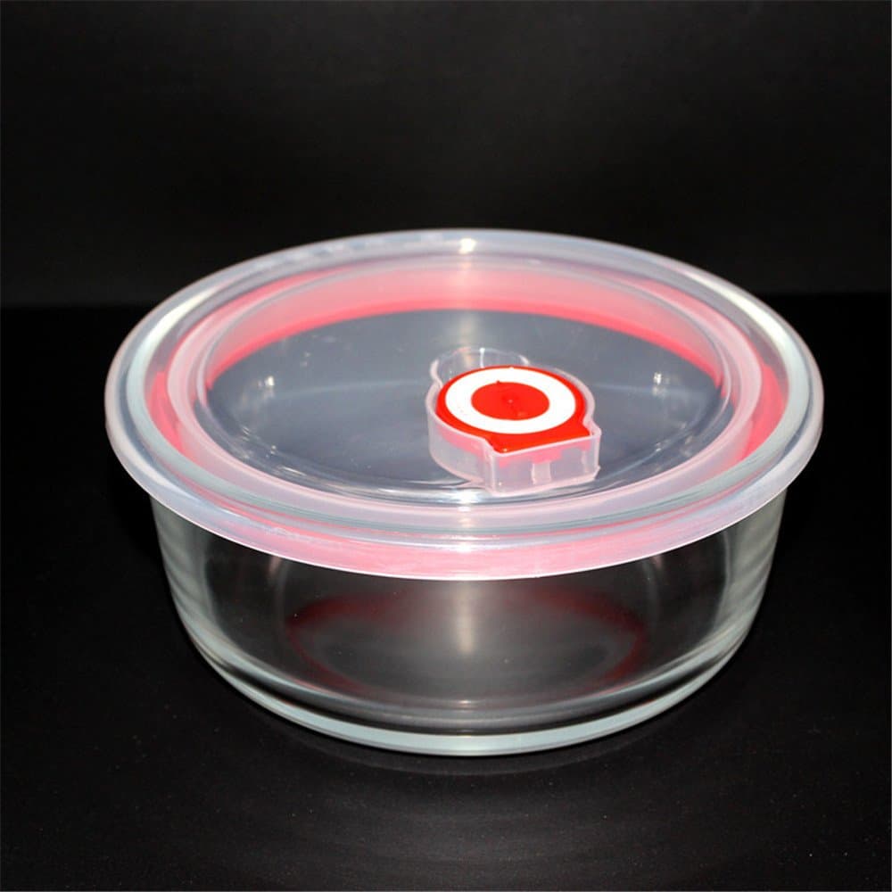 Fresh bowl microwavable plastic box glass containers large lunch boxes heat-resistant glass bowl bento boxes with air vents