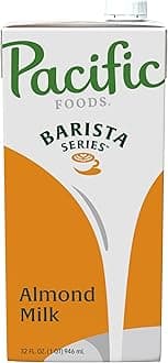 Pacific Foods Barista Series Original Almond Milk, Plant Based Milk, 32 oz Carton (Pack of 12)