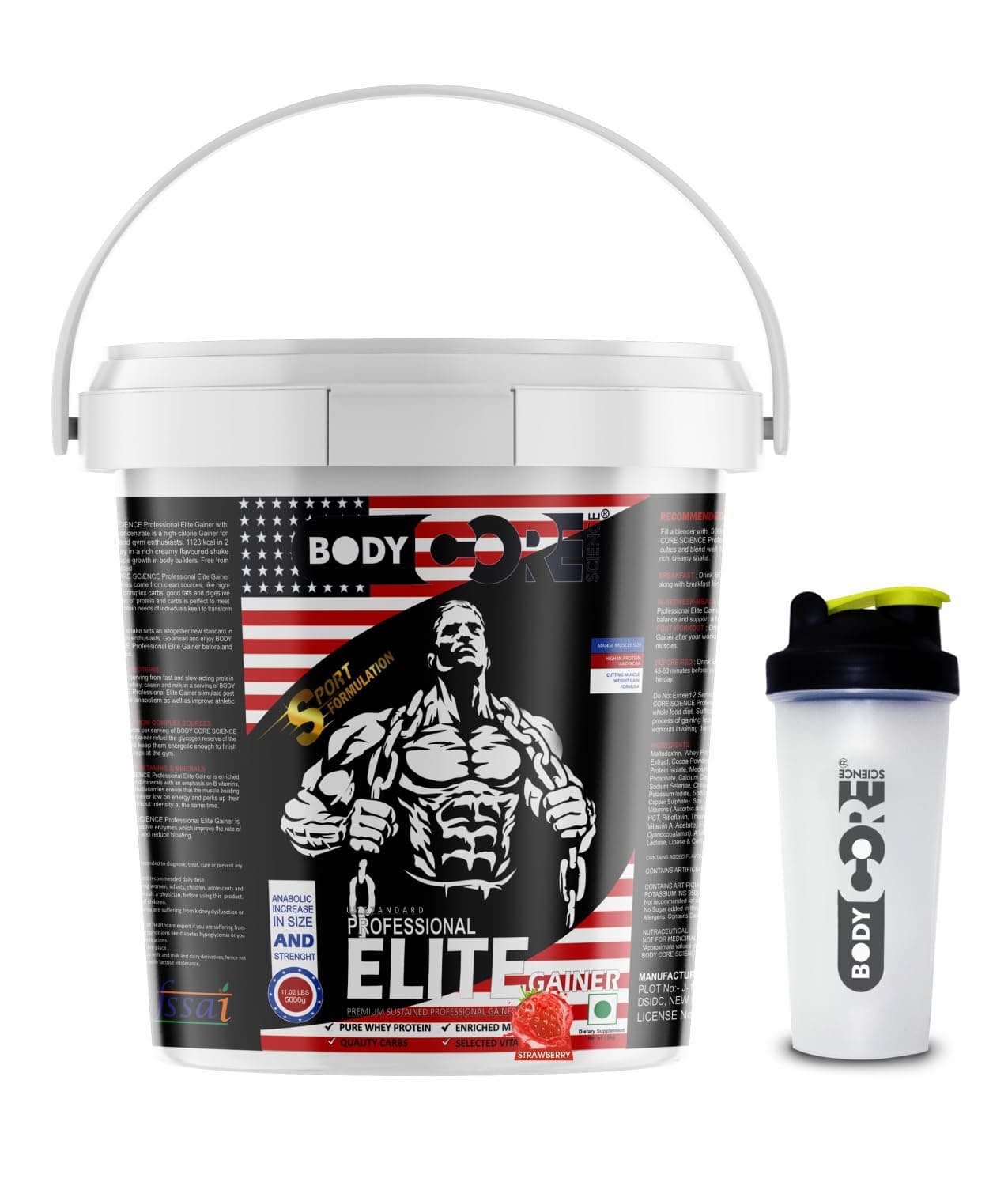 Professional Elite Gainer-5Kg,+Shaker