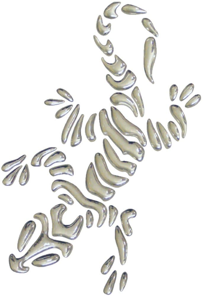 3D-Chrome-Sticker, gecko, 250 x 190 mm