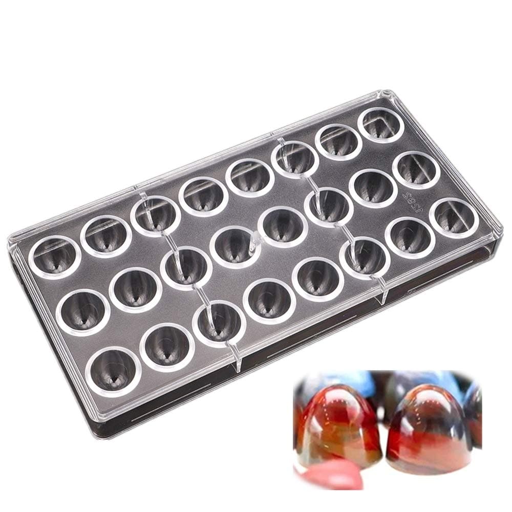 Multi Designs Half Ball Sticks Special Cube TAI JI Trigon Shape PC Polycarbonate Chocolate Mold Ice Cube Molds DIY Baking Gadget (1292 Cone shape)