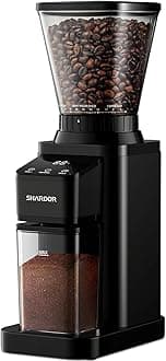 Anti Static Conical Coffee Grinder, Adjustable Electric Coffee Grinder with 48 Precise Grind Settings, Touch Screen Coffee Grinder with Electronic Timer