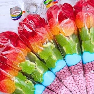 Prefilled Sweet-Shop Made Rainbow Sweet Cone