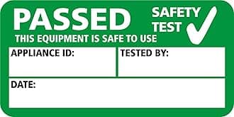 Pack of 200 PAT Safety Test Passed Self Adhesive Vinyl Stickers for Electrical Testing Each Sticker is 50mm by 25mm