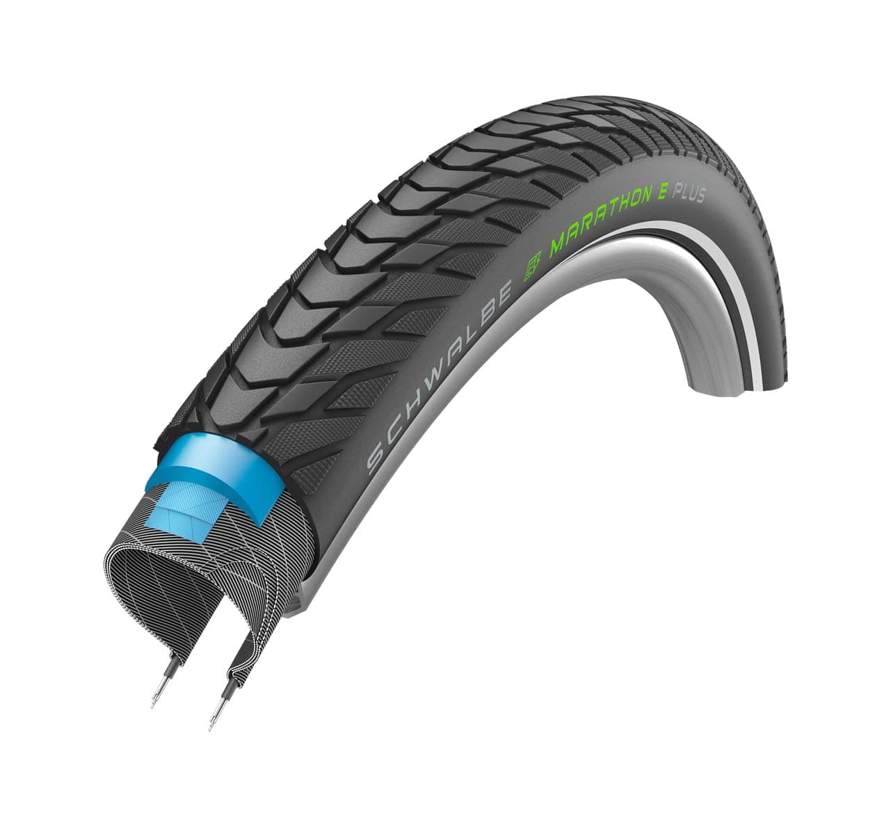SchwalbeMARATHON E-PLUS Perf, Smart DualGuard, TwinSkin 27.5x2.00 650B Tyres 50-584