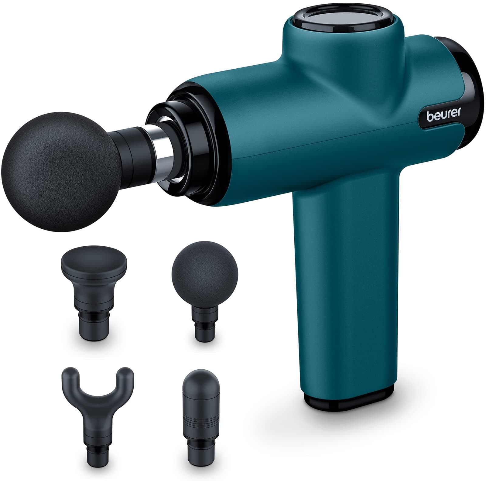 MG99 Compact Massage Gun, Mini Deep Tissue Massager with 4 Attachments, Powerful Trigger Point Massage to Relieve Tension, Handheld Massager with 5 Intensity Levels, Rechargeable Battery