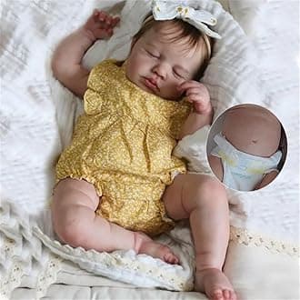 Zero Pam Reborn Baby Dolls Silicone Full Body-20 Inch Realistic Baby Doll, Posable 3D Skin Anatomically Correct Girl, Real Life Babys Doll, Silicone Reborn Dolls with Accessories