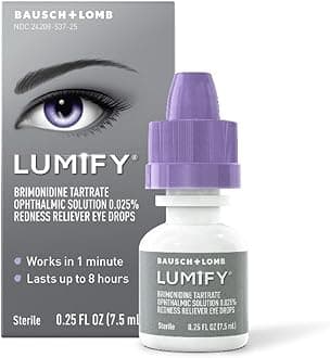 LUMIFY Eye Drops for Red Eyes, Redness Reliever for Brighter Looking Eyes, Works in 1 Minute & Lasts Up to 8 Hours, Eye Drops, 0.25 Fl Oz (7.5mL)