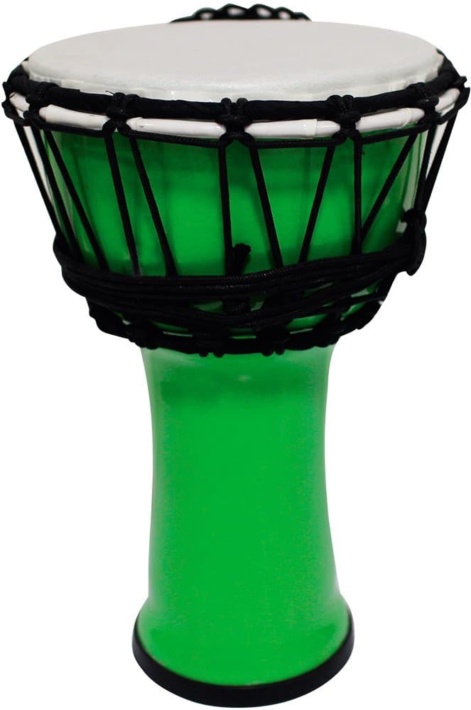iCar-Tech Aurora 2 7-Inch Djembe with Baumdiagramms PVC Plastic Neon Green