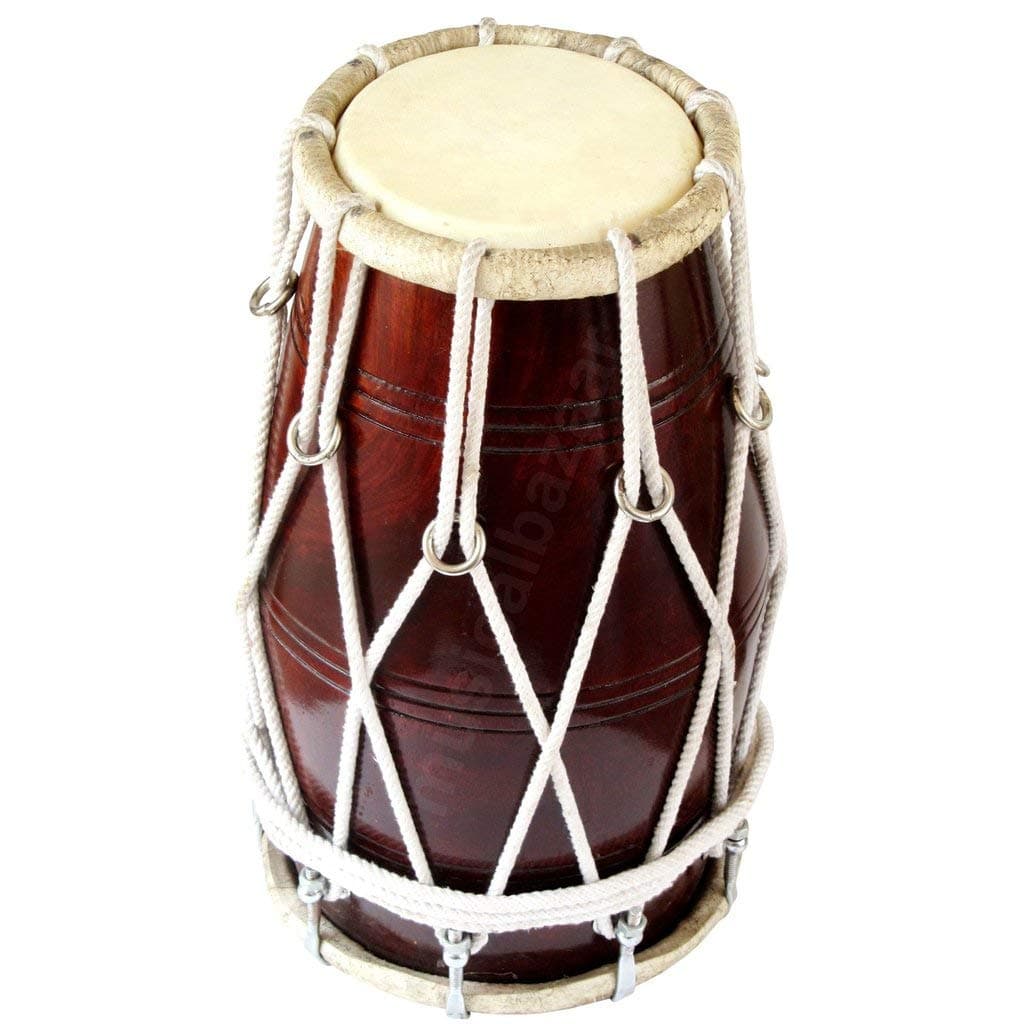 Wooden Dholak Nut Dori Spl. 18"
